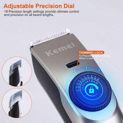 Cordless Beard Trimmer USB Rechargeable Beard Grooming Kit DailySale