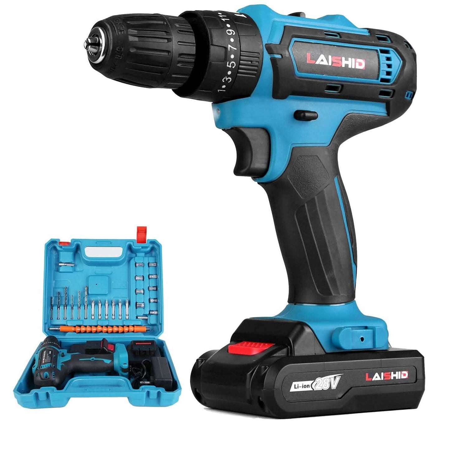 Cordless Drill Set with 2 Pieces 8V Batteries and Charger 2 Variable Speed 3/8In Keyless Chuck DailySale