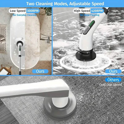 Cordless Electric Dual Adjustable Speed Spin Scrubber DailySale