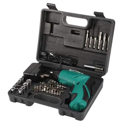Cordless Electric Screwdriver Set with 45 Drill Bits and Carrying Case DailySale
