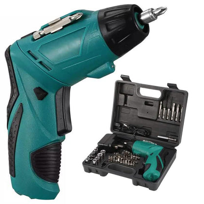 Cordless Electric Screwdriver Set with 45 Drill Bits and Carrying Case DailySale