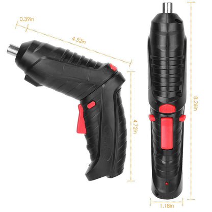 Cordless Electric Screwdriver Set with LED Work Light USB Rechargeable DailySale