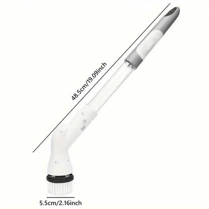 Cordless Electric Spin Scrubber with 6 Brush Heads and Adjustable Long Handle DailySale