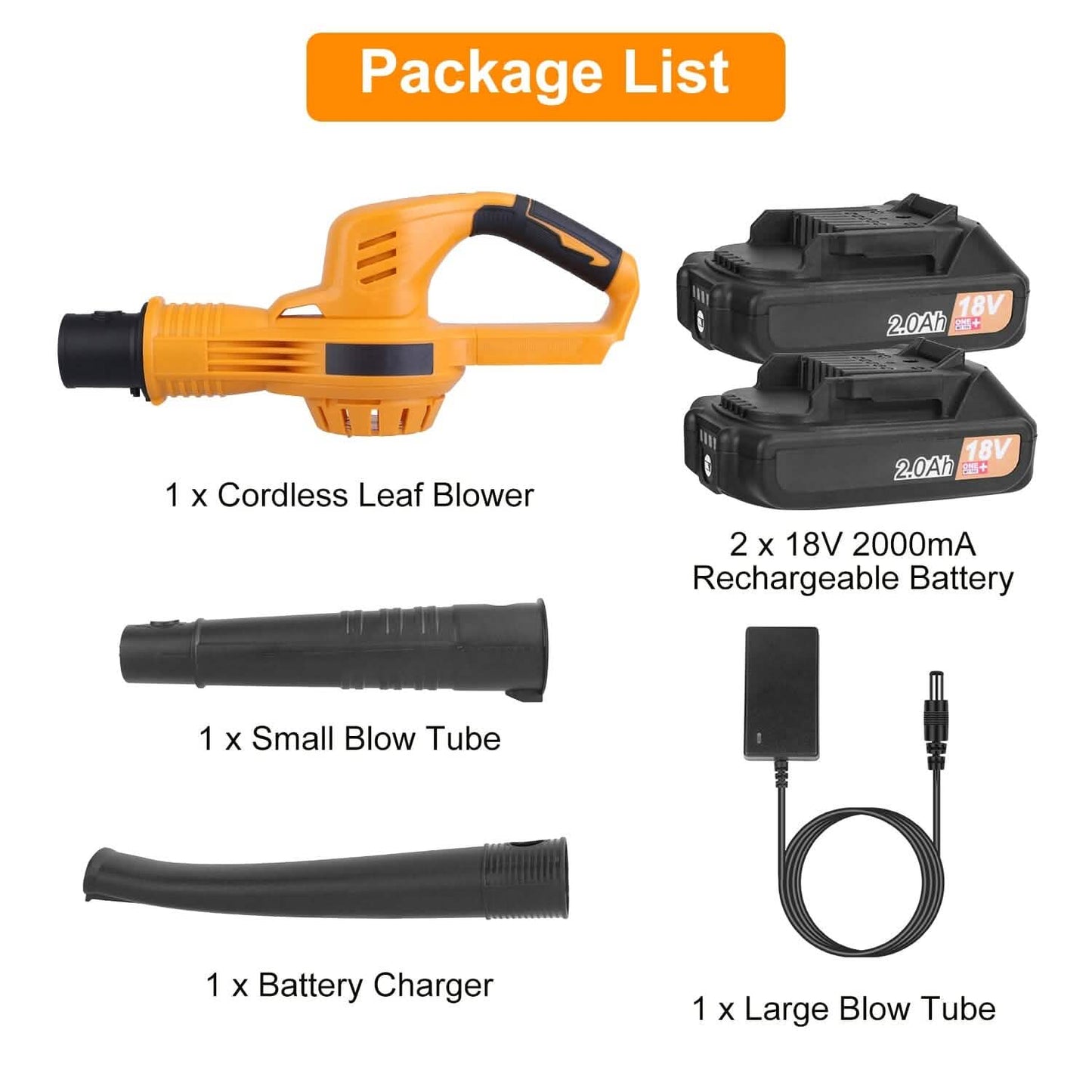 Cordless Leaf Blower Battery Powered Max 124MPH 300CFM with 2 Adjustable Speeds DailySale