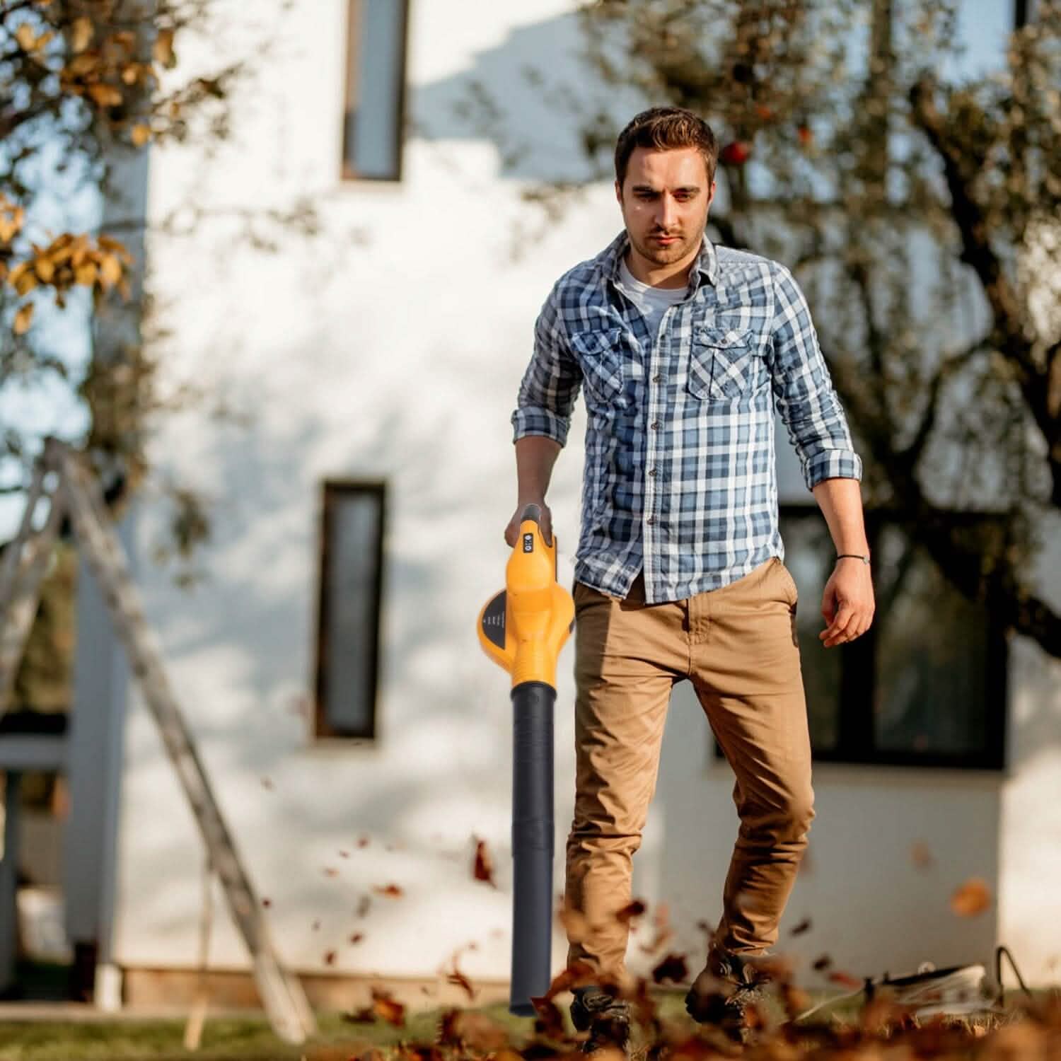 Cordless Leaf Blower Battery Powered Max 124MPH 300CFM with 2 Adjustable Speeds DailySale