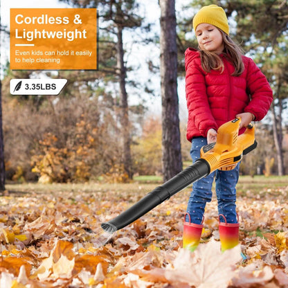 Cordless Leaf Blower Battery Powered Max 124MPH 300CFM with 2 Adjustable Speeds DailySale