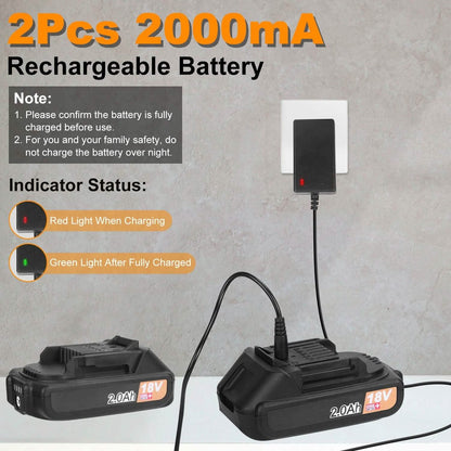 Cordless Leaf Blower Battery Powered Max 124MPH 300CFM with 2 Adjustable Speeds DailySale