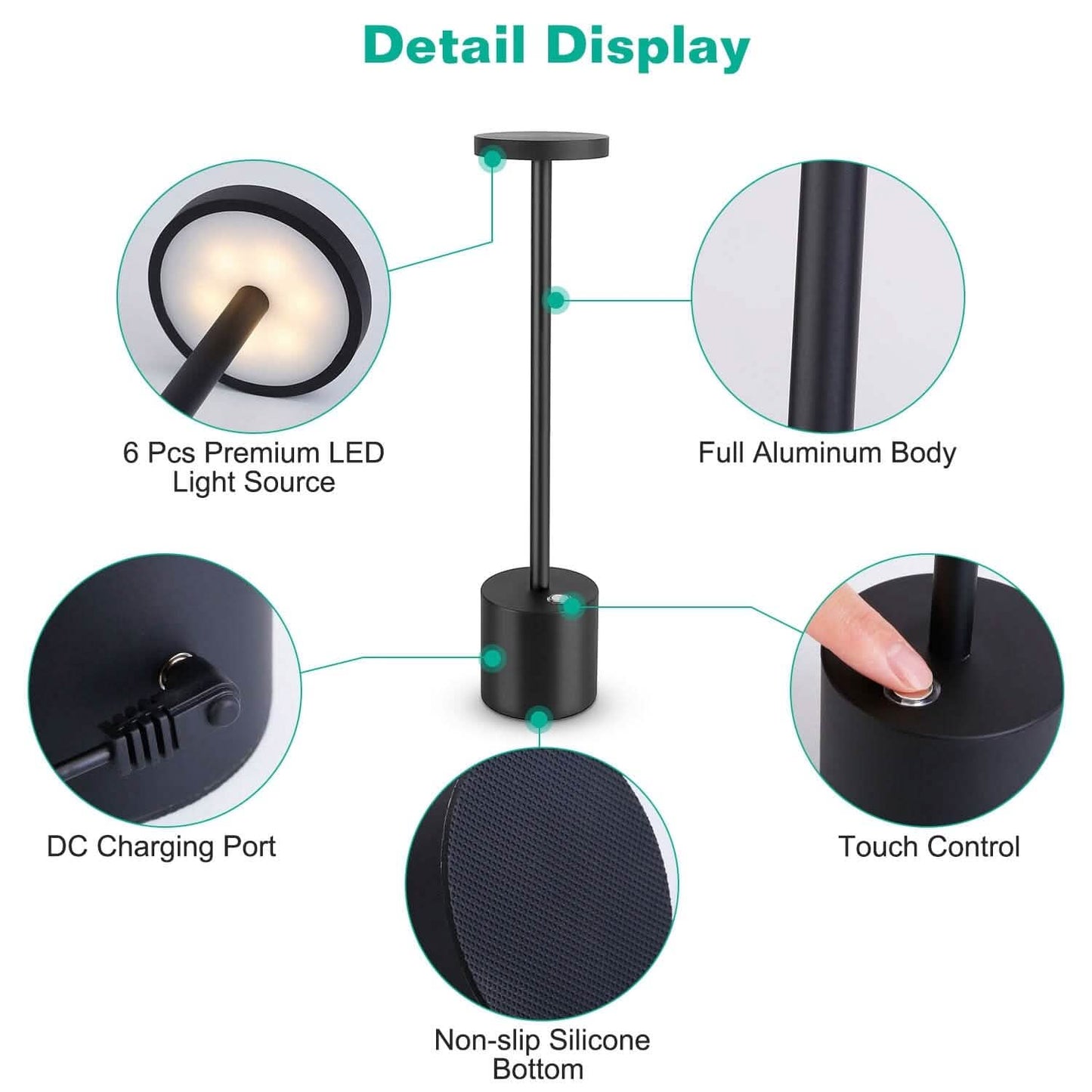 Cordless Portable Rechargeable Table Lamp DailySale