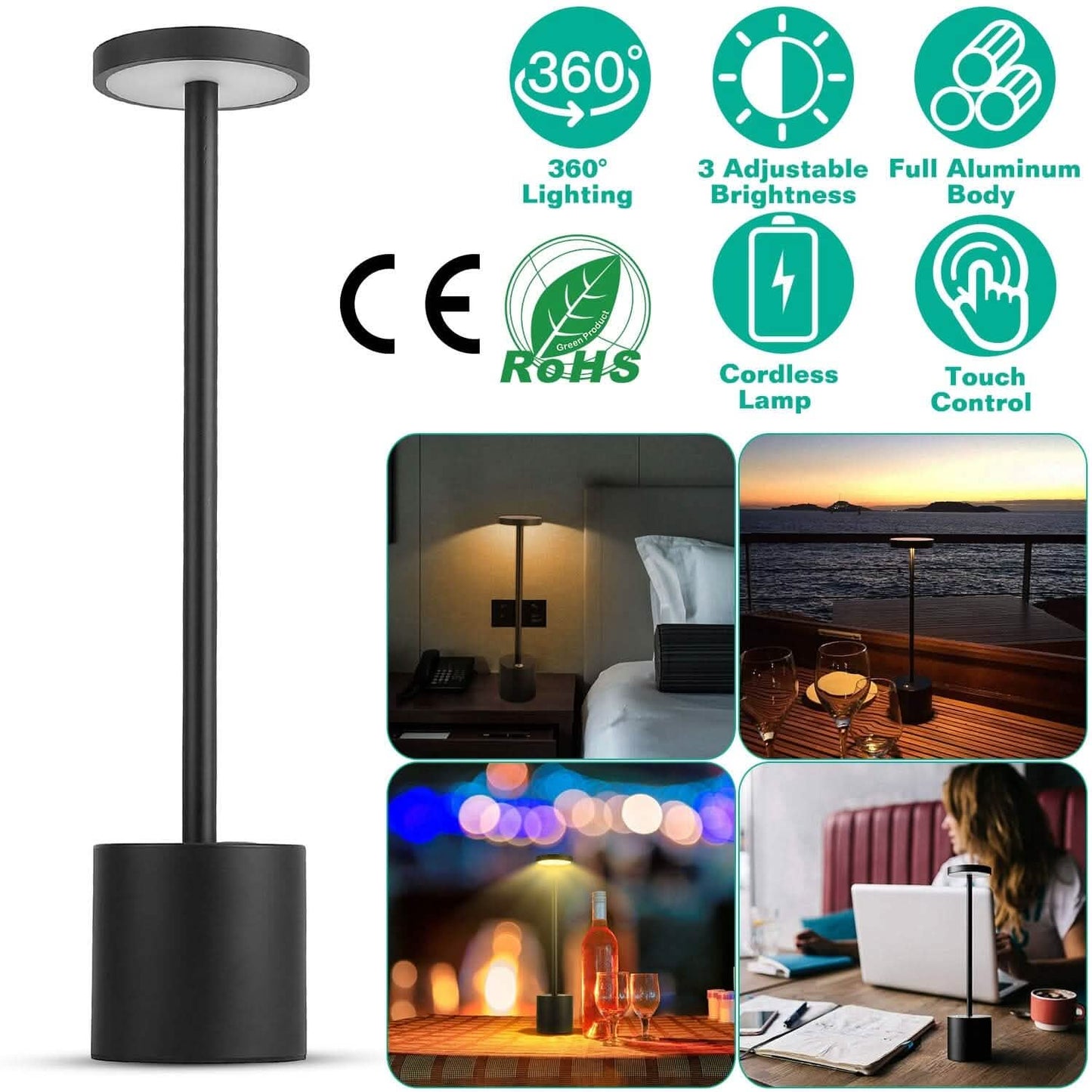 Cordless Portable Rechargeable Table Lamp DailySale