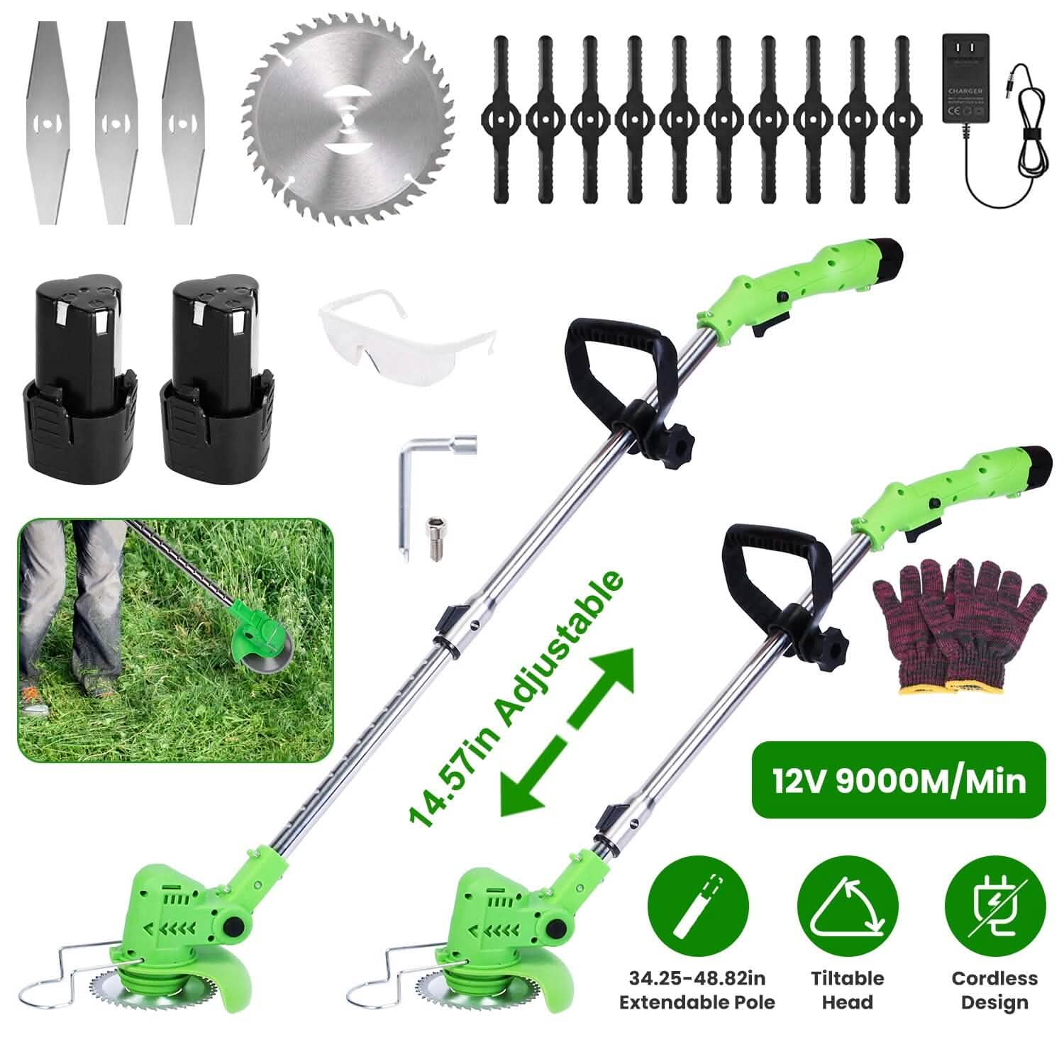 Cordless Rechargeable Grass Trimmer DailySale