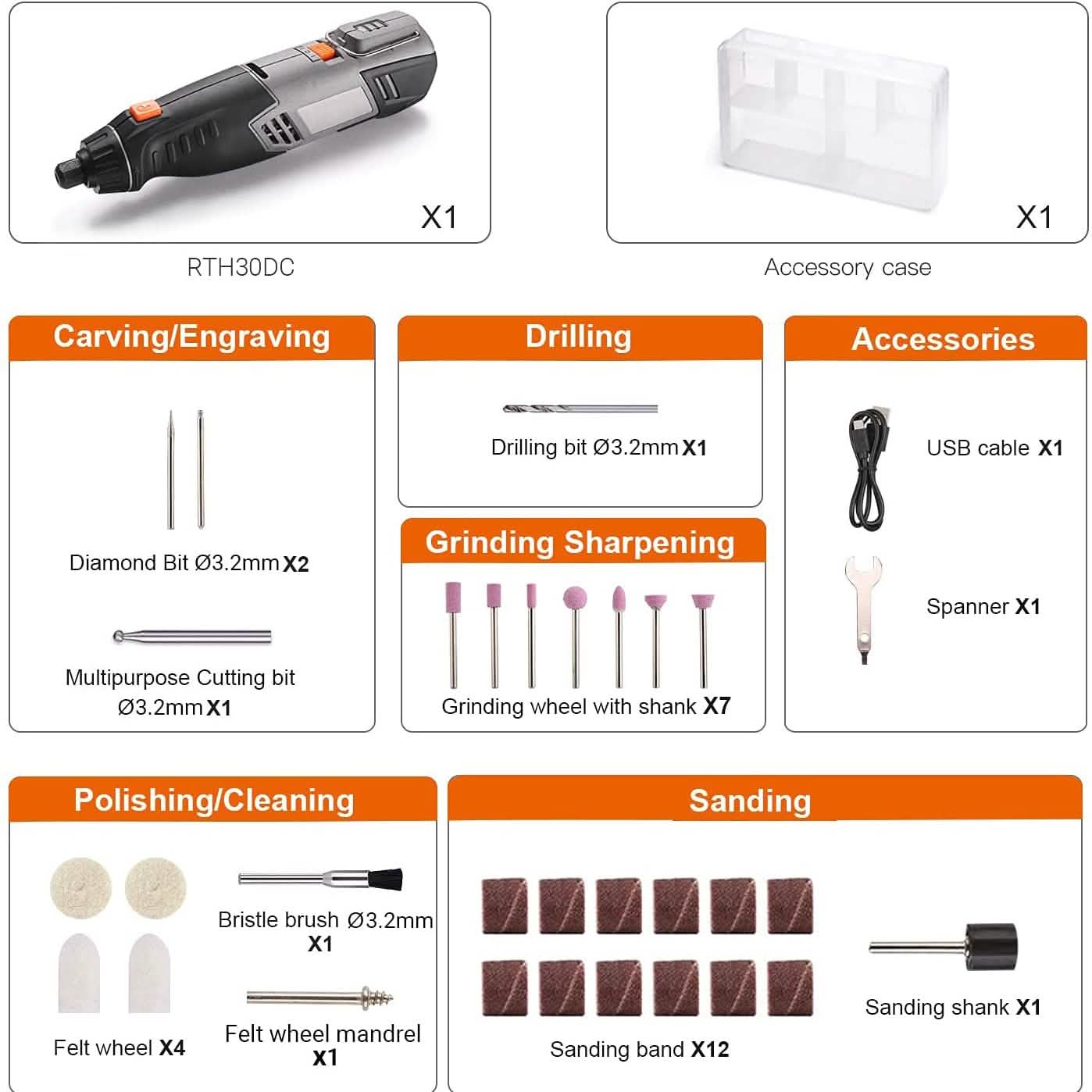 Cordless Rotary Tool 4V Power Portable Size with Versatile Accessories DailySale