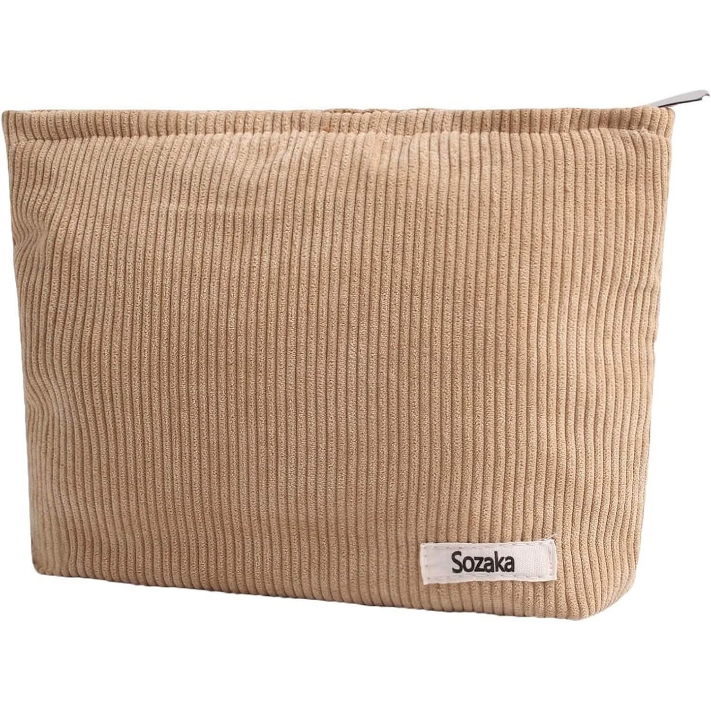 Corduroy Travel Makeup Bag, Large Capacity Travel Wash Bag DailySale