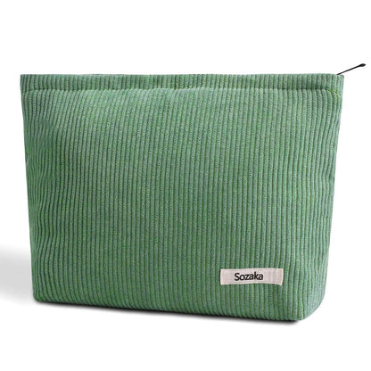 Corduroy Travel Makeup Bag, Large Capacity Travel Wash Bag DailySale