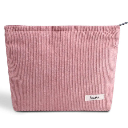Corduroy Travel Makeup Bag, Large Capacity Travel Wash Bag DailySale