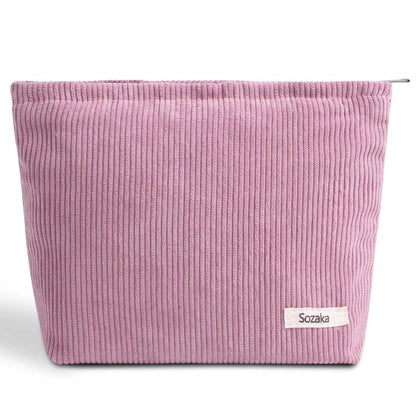 Corduroy Travel Makeup Bag, Large Capacity Travel Wash Bag DailySale