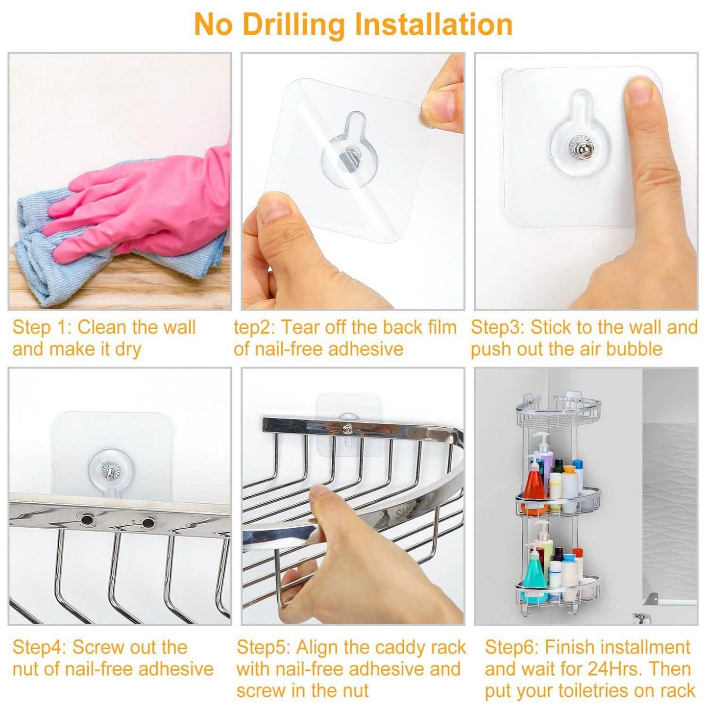 Corner Shower Caddy Shelf DailySale
