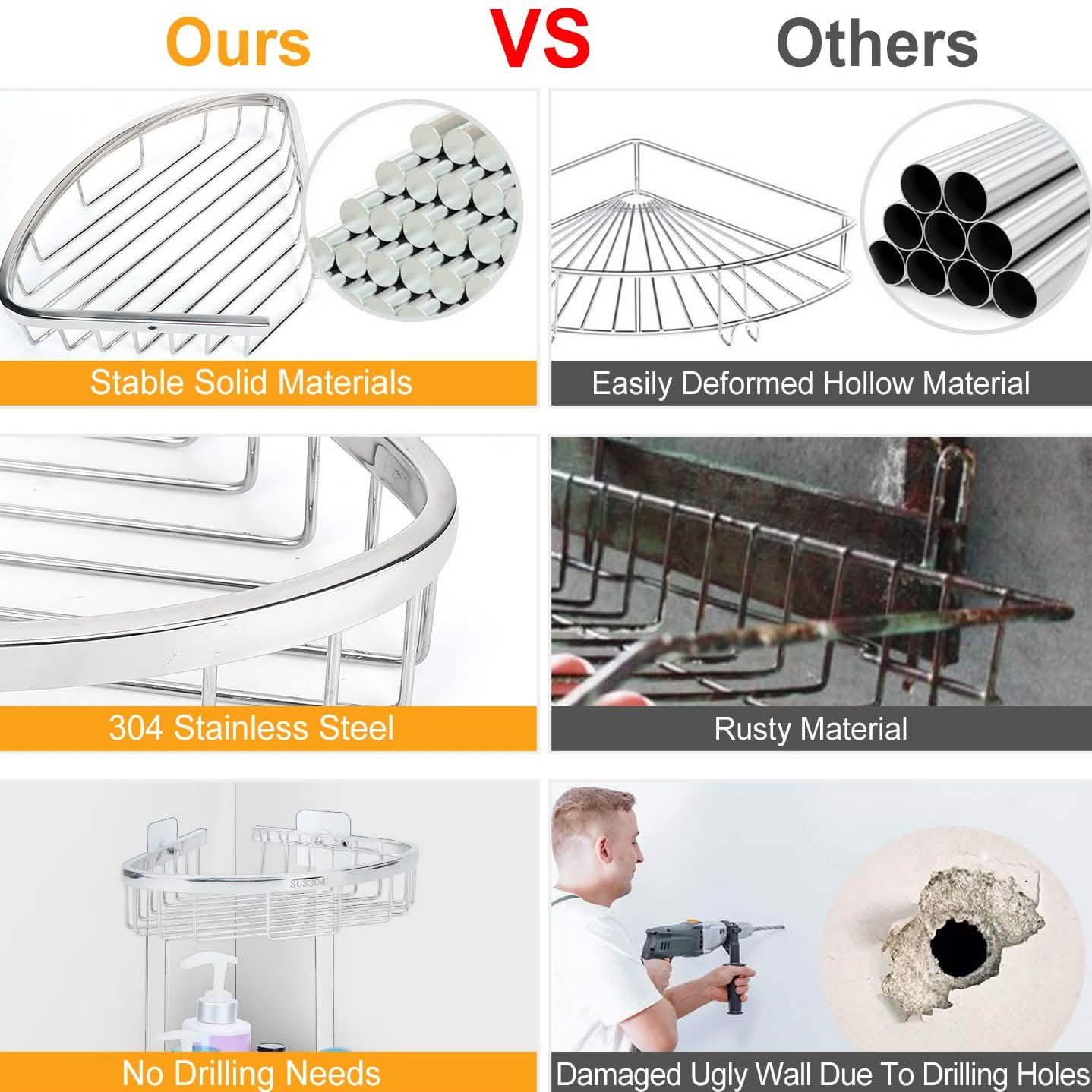 Corner Shower Caddy Shelf DailySale