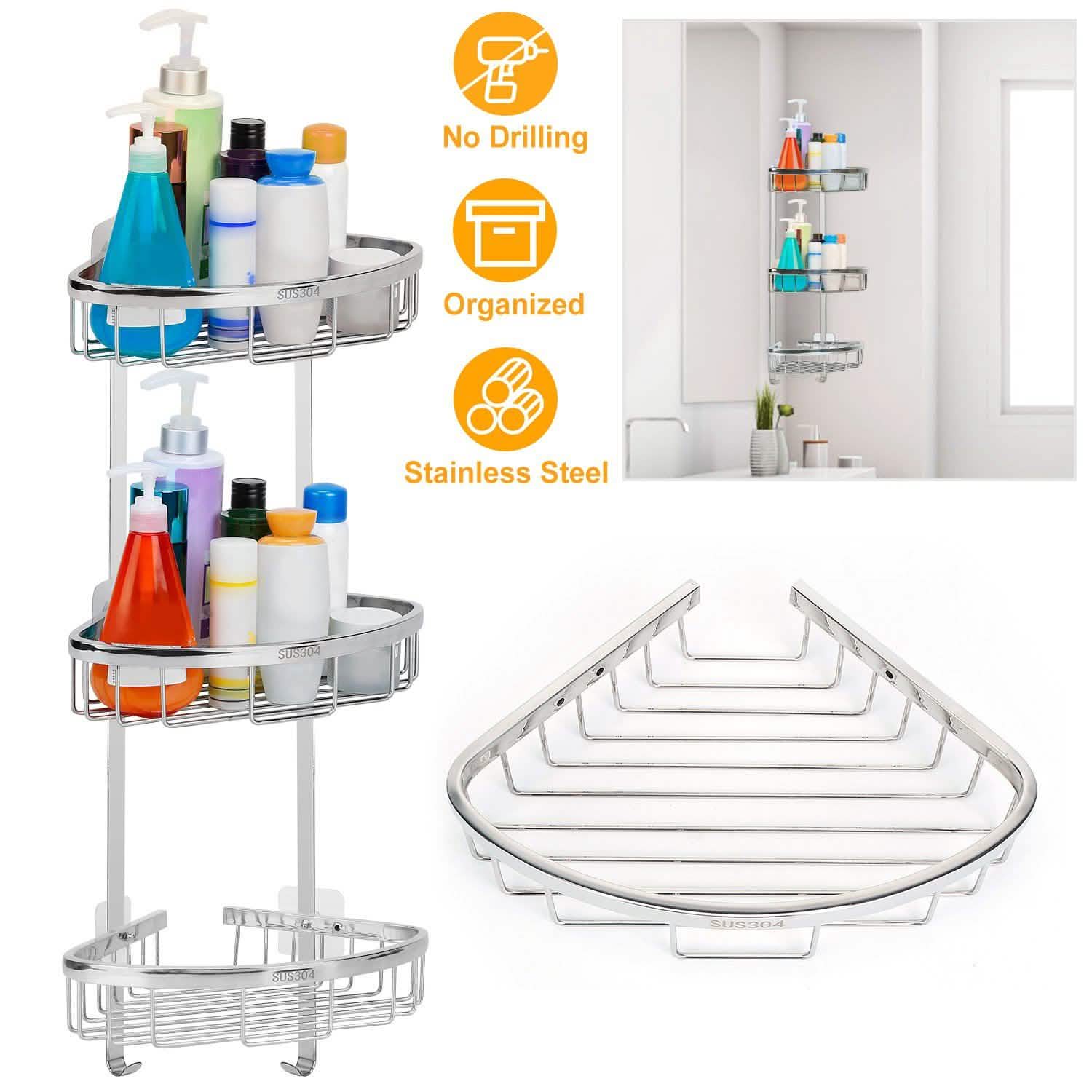 Corner Shower Caddy Shelf DailySale
