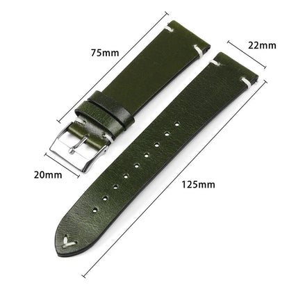 COROS PACE & APEX Oil-Waxed Leather Band with Accent Stitching BandsCo Straps