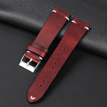 COROS Smartwatch Leather Band Quick Release Retro Oil Wax Calfskin 18/20/22mm BandsCo Straps