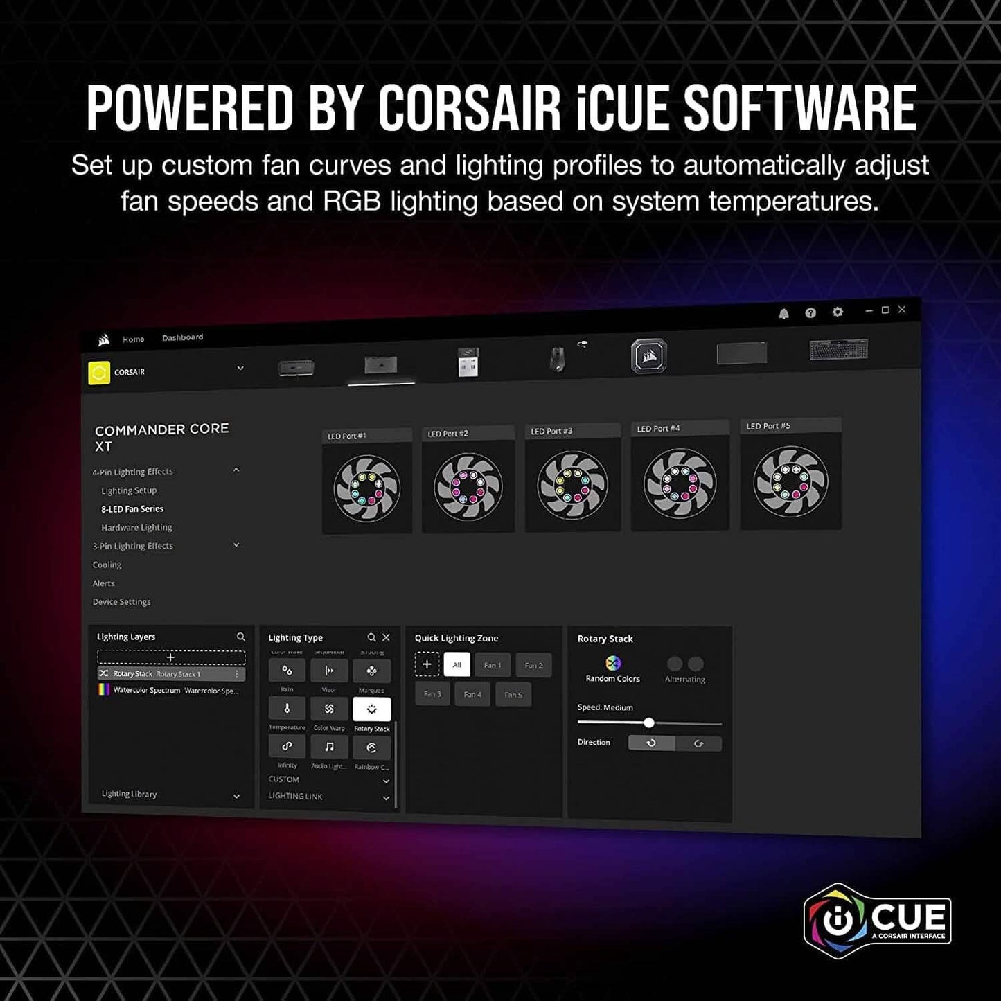 CORSAIR iCUE COMMANDER CORE XT, Digital Fan Speed and RGB Lighting Controller  (Refurbished) DailySale