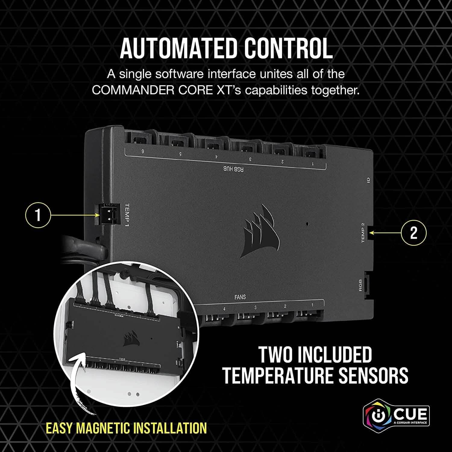 CORSAIR iCUE COMMANDER CORE XT, Digital Fan Speed and RGB Lighting Controller  (Refurbished) DailySale