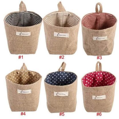 Cotton Linen Hanging Bag Home Gadget Storage Organizer DailySale