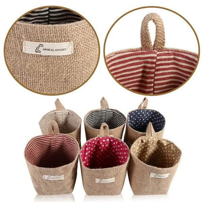 Cotton Linen Hanging Bag Home Gadget Storage Organizer DailySale