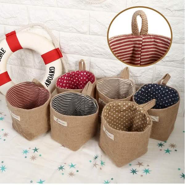 Cotton Linen Hanging Bag Home Gadget Storage Organizer DailySale