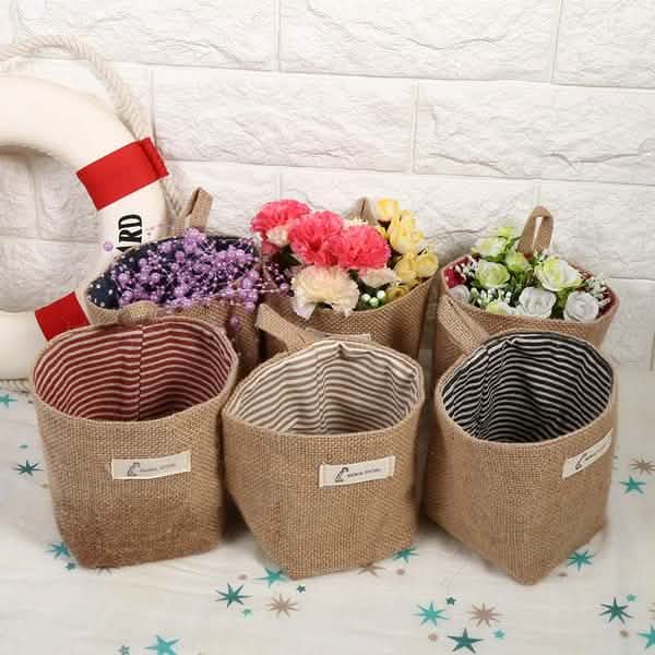 Cotton Linen Hanging Bag Home Gadget Storage Organizer DailySale