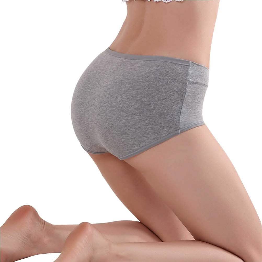 5-Pack: Cotton Mid Waist No Muffin Top Full Coverage Brief Ladies Underwear DailySale