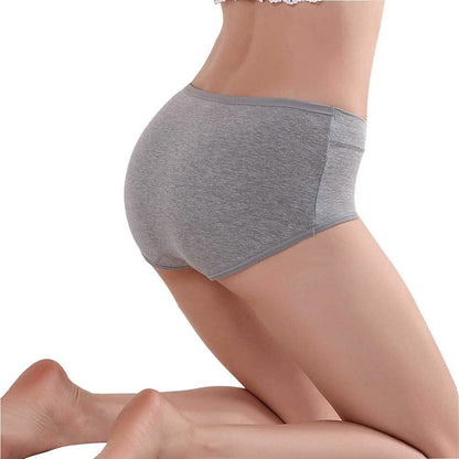 5-Pack: Cotton Mid Waist No Muffin Top Full Coverage Brief Ladies Underwear DailySale