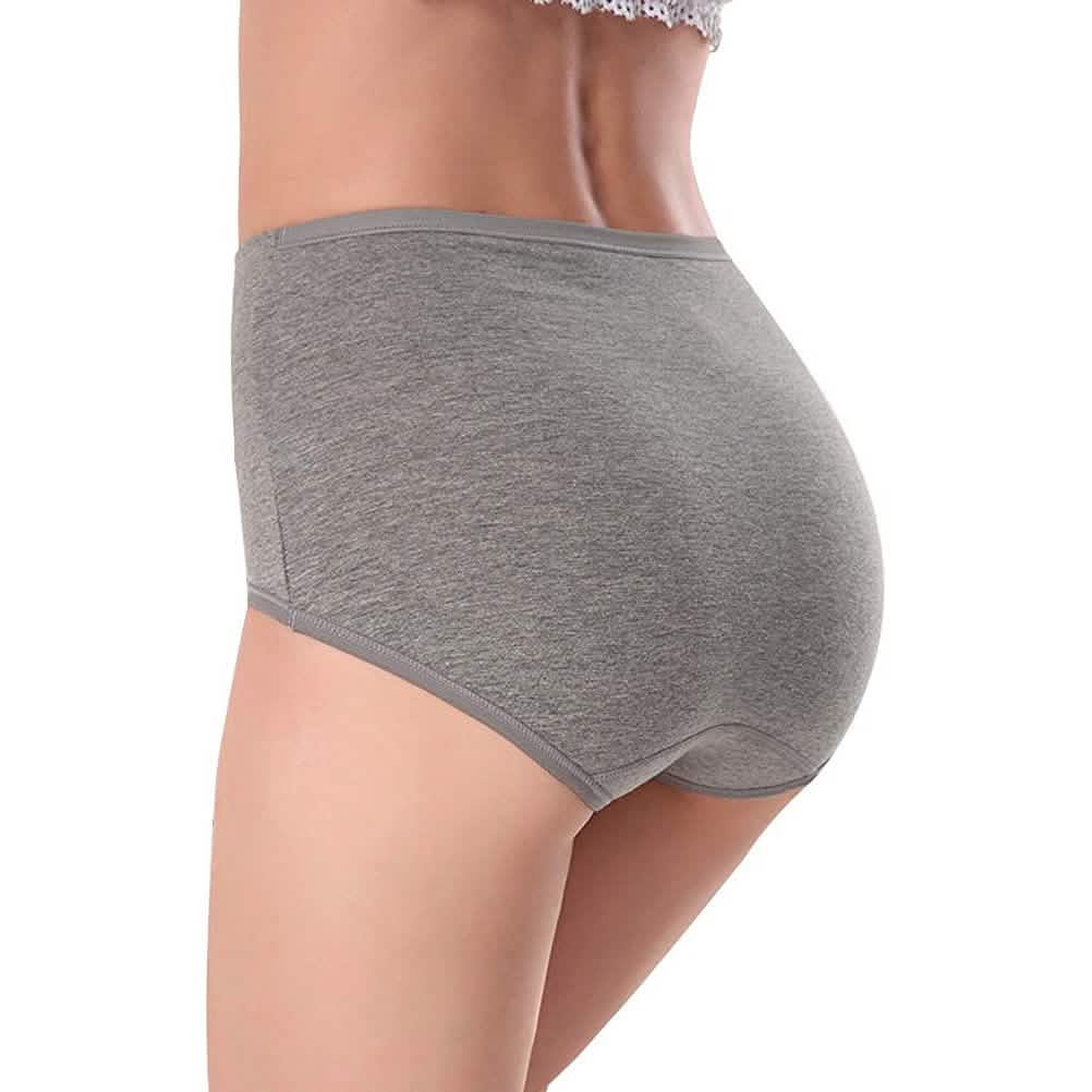 5-Pack: Cotton Mid Waist No Muffin Top Full Coverage Brief Ladies Underwear DailySale