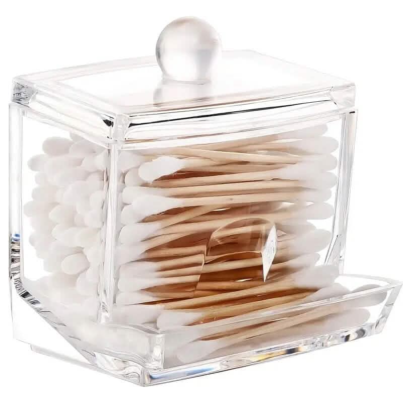 Cotton Swab Holder Cotton Ball Dispenser Organizer Clear  Storage Containers DailySale