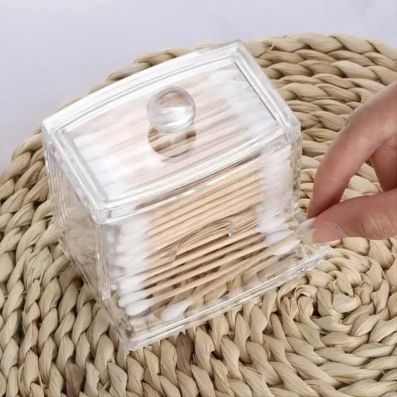 Cotton Swab Holder Cotton Ball Dispenser Organizer Clear  Storage Containers DailySale