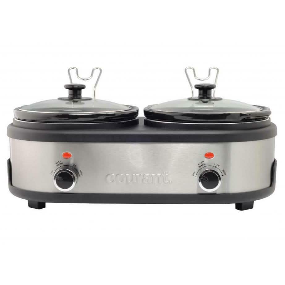 Courant 2.5 QT Double Slow Cooker - Stainless Steel DailySale