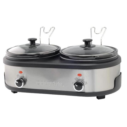 Courant 2.5 QT Double Slow Cooker - Stainless Steel DailySale