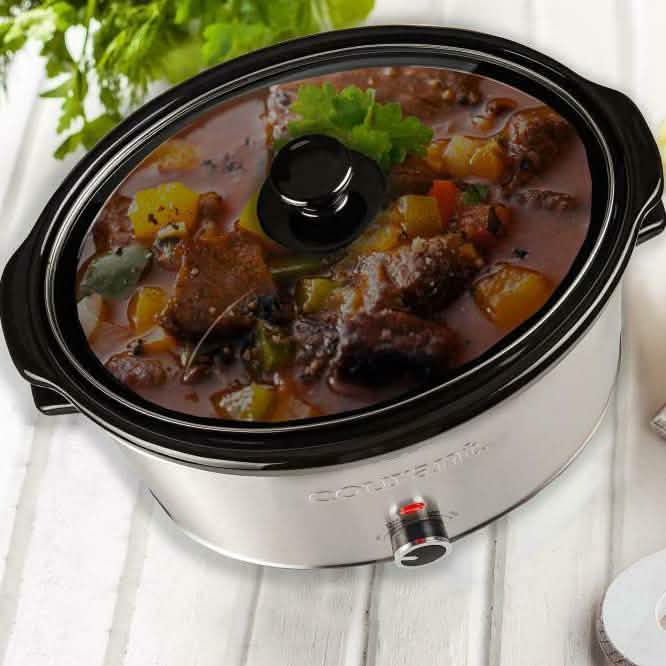 Courant 7.0 Quart Oval Stainless Steel Slow Cooker DailySale