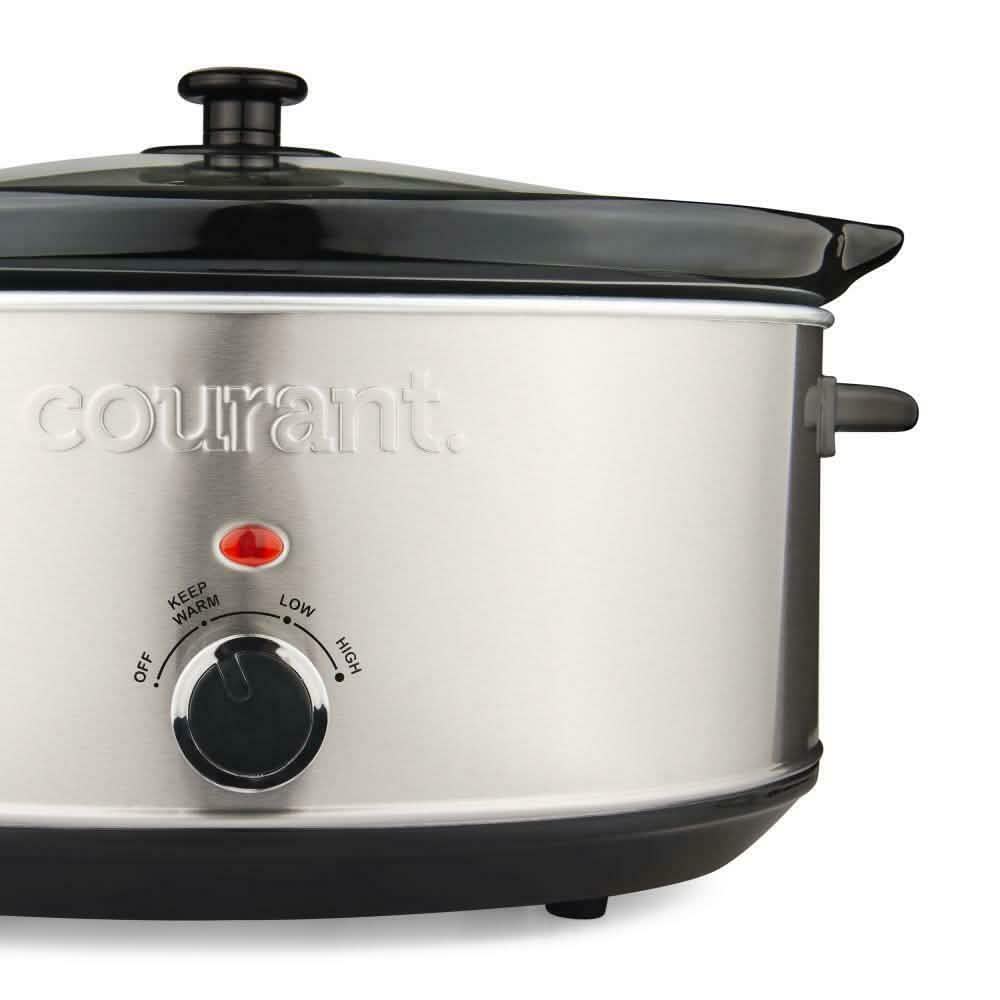 Courant 7.0 Quart Oval Stainless Steel Slow Cooker DailySale