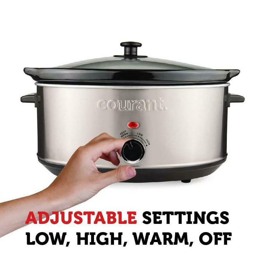 Courant 7.0 Quart Oval Stainless Steel Slow Cooker DailySale
