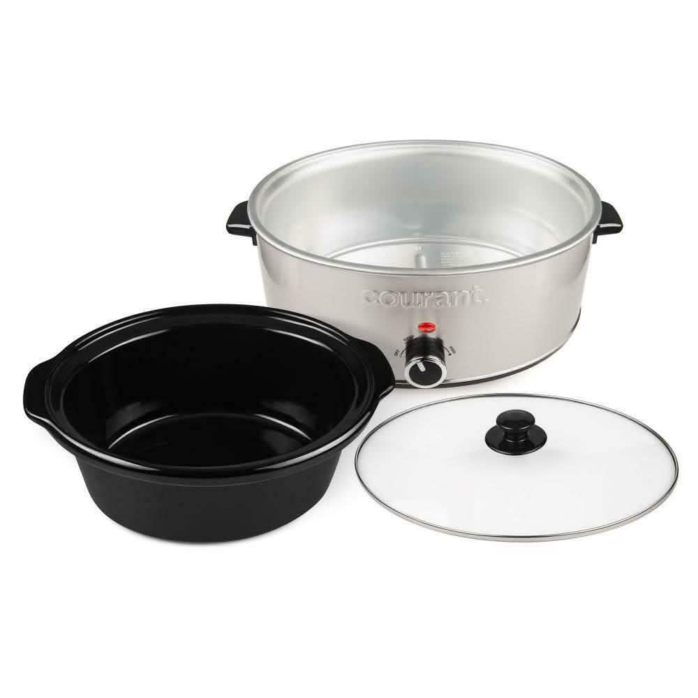 Courant 7.0 Quart Oval Stainless Steel Slow Cooker DailySale