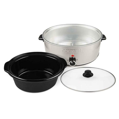 Courant 7.0 Quart Oval Stainless Steel Slow Cooker DailySale