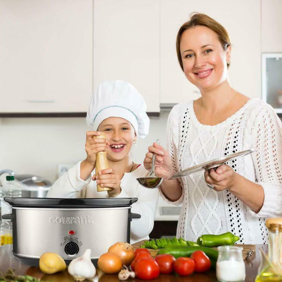 Courant 7.0 Quart Oval Stainless Steel Slow Cooker DailySale