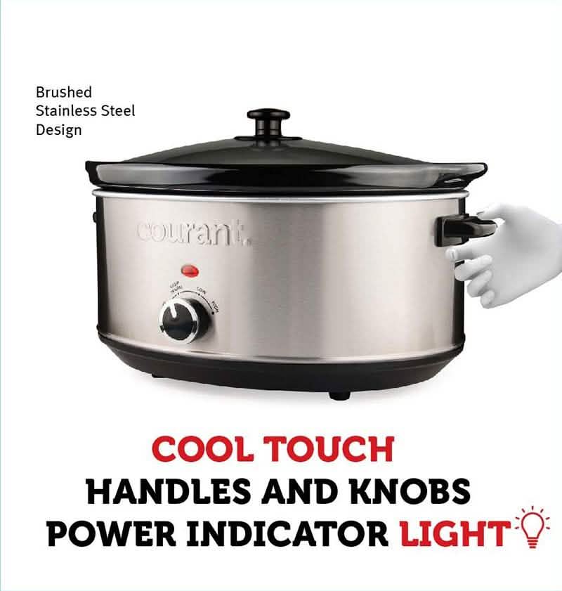 Courant 7.0 Quart Stainless Steel Oval Slow Cooker DailySale