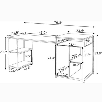 CPU Storage Printer Stand Writing PC Table DailySale