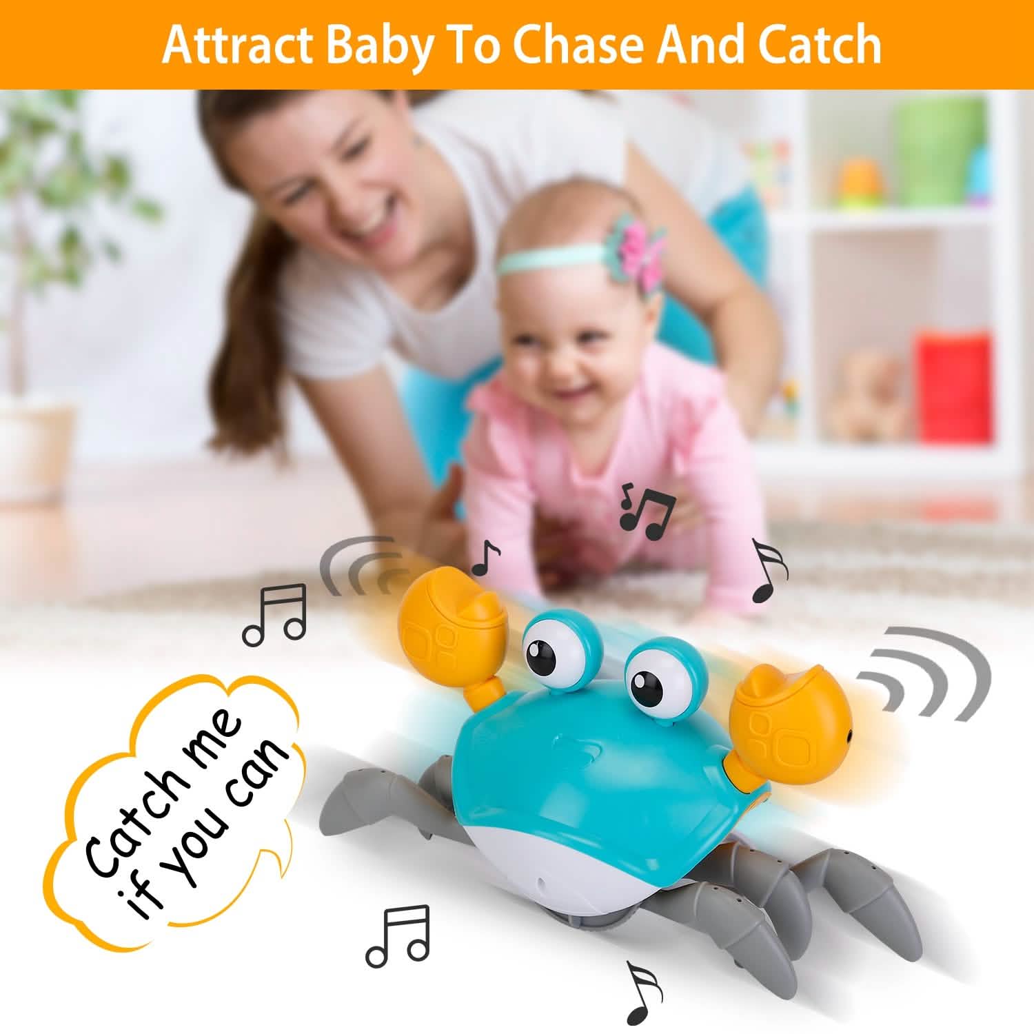 Crawling Crab Baby Toy with Music and LED Light DailySale