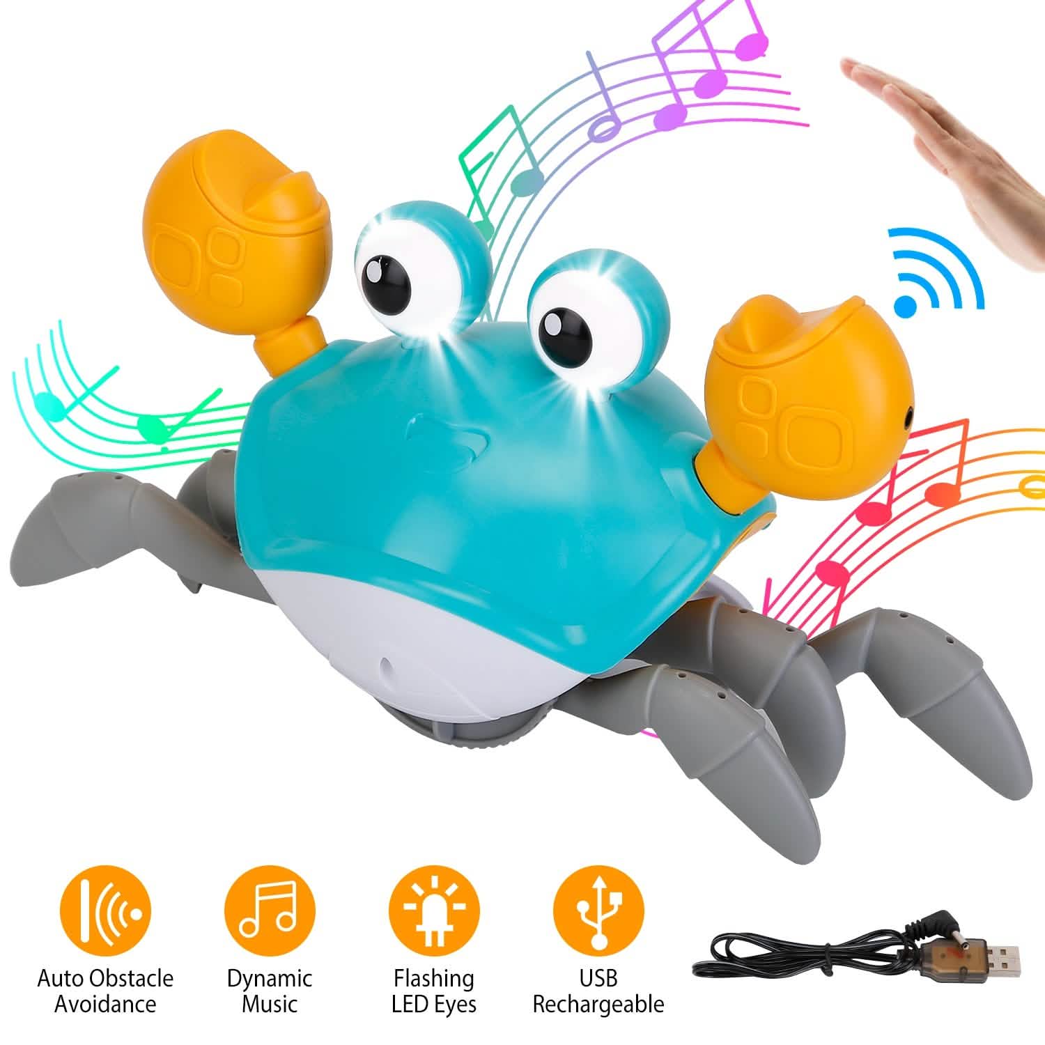 Crawling Crab Baby Toy with Music and LED Light DailySale