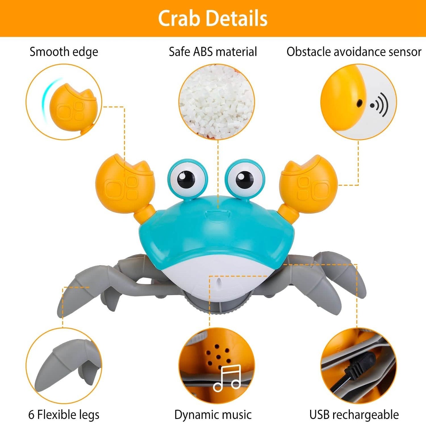 Crawling Crab Baby Toy with Music and LED Light DailySale