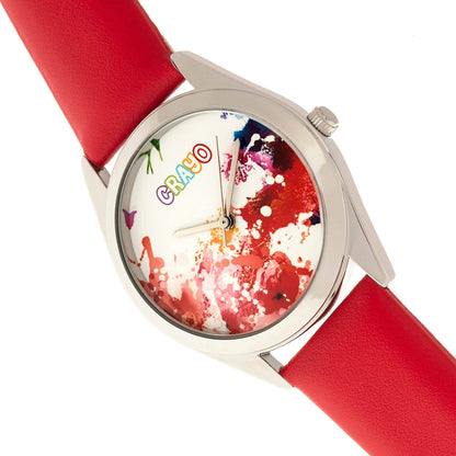 Crayo Graffiti Multicolor Dial Powder Leather Watch DailySale