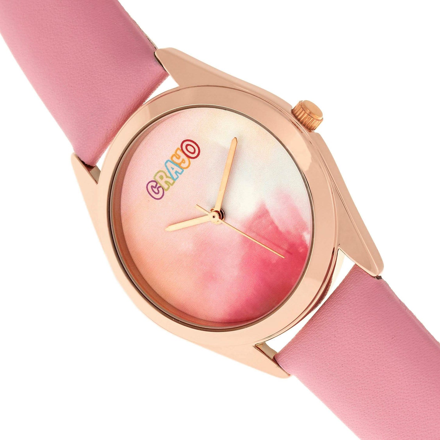 Crayo Graffiti Multicolor Dial Powder Leather Watch DailySale